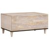 vidaXL Couchtisch mit Speicher Beige 80 x 50 x 40 cm Massivholz Akazie