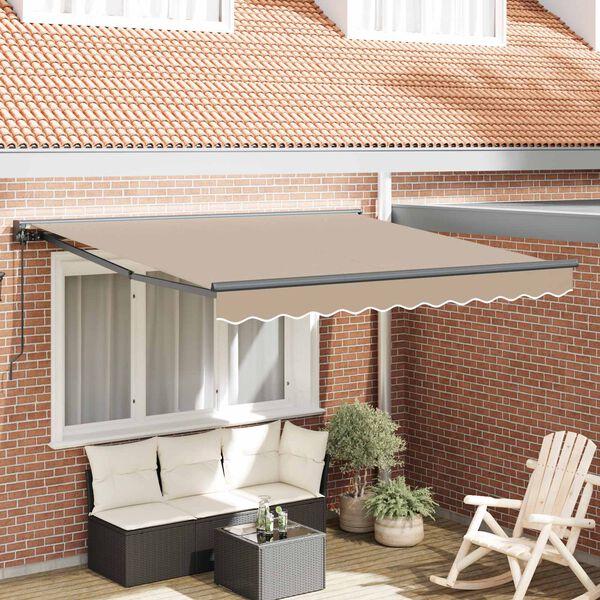 vidaXL Einziehbare Markise Beige 300 x 250 cm Aluminium und Stoff