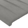 vidaXL Boxspringbett mit Matratze Hellgrau 200x200 cm Samt
