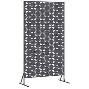 vidaXL Sichtschutz 100 x 50 x 180 cm Stahl Anthrazit