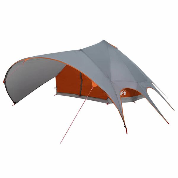 vidaXL Teepee Zelt f&uuml;r 9 Personen Grau und Orange 502 x 502 x 297 cm