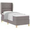 vidaXL Boxspringbett mit Kopfteil Taupe 200 x 80 cm Stoff
