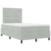 vidaXL Boxspringbett mit Matratze Hellgrau 120 x 190 cm Stoff