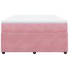 vidaXL Boxspringbett mit Matratze Rosa 160x200 cm Samt