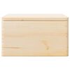 vidaXL Holzkiste mit Deckel und Griffen 40x30x23 cm Massivholz Kiefer