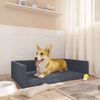 vidaXL Kofferraum-Hundebett Grau 110x70 cm Leinenoptik