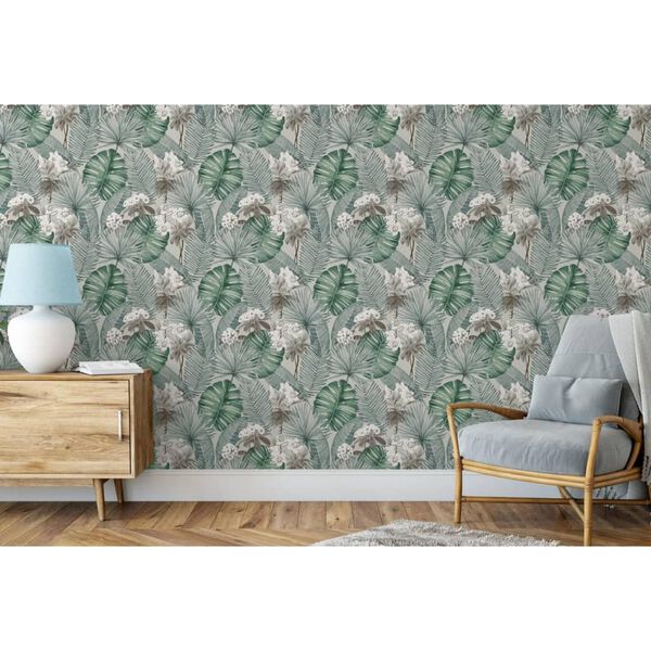 DUTCH WALLCOVERINGS Tapete Eden Grau und Hellgr&uuml;n