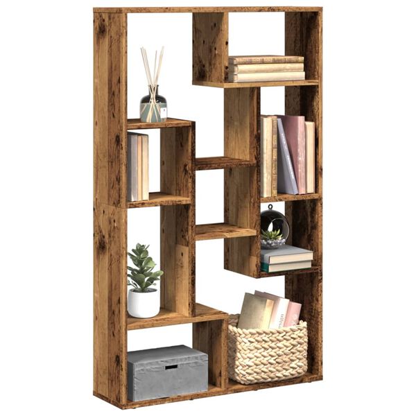 vidaXL B&uuml;cherregal Altholz-Optik 72x20x120,5 cm Holzwerkstoff