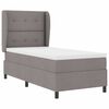vidaXL Boxspringbett mit Matratze mit Kopfteil Taupe 80 x 200 cm Stoff