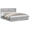 vidaXL Bettrahmen Graues Sonoma 180 x 200 cm Ingenieurs Holz