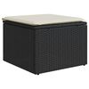 vidaXL 7-tlg. Garten-Sofagarnitur mit Kissen Schwarz Poly Rattan