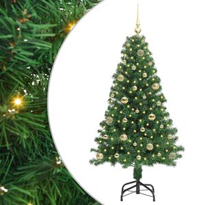 vidaXL K&uuml;nstlicher Weihnachtsbaum mit 150 LEDs mit St&auml;nder Gr&uuml;n 150 cm