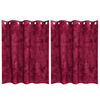 vidaXL Samtvorh&auml;nge 2 stk. Weinrot 140 x 140 cm Samt