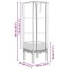 vidaXL Hochbeet mit Gew&auml;chshaus-Aufsatz Rattan-Optik 40x40x140 cm