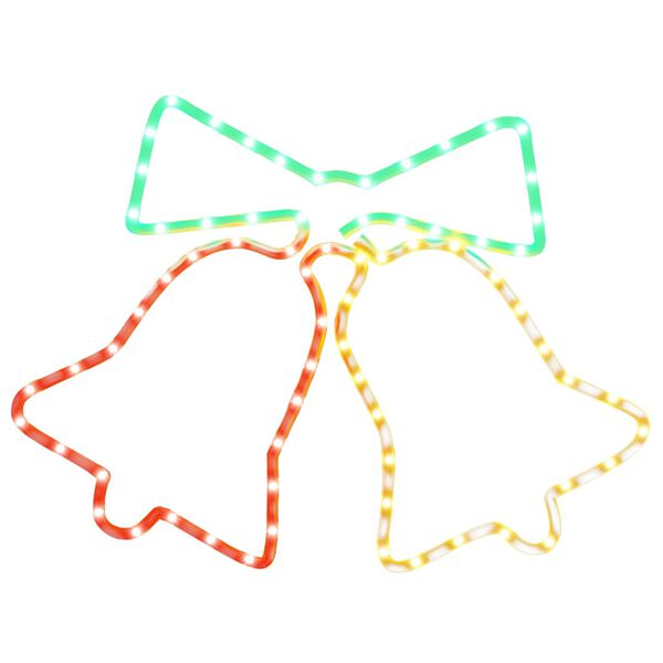 vidaXL LED-Silhouette Weihnachtsglocken 72 LEDs 50x56 cm