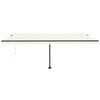 vidaXL Automatische Markise mit LED & Windsensor 500x300 Creme