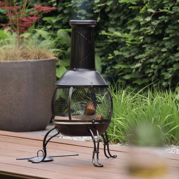 RedFire Gartenkamin Sauda Bronzen Stahl