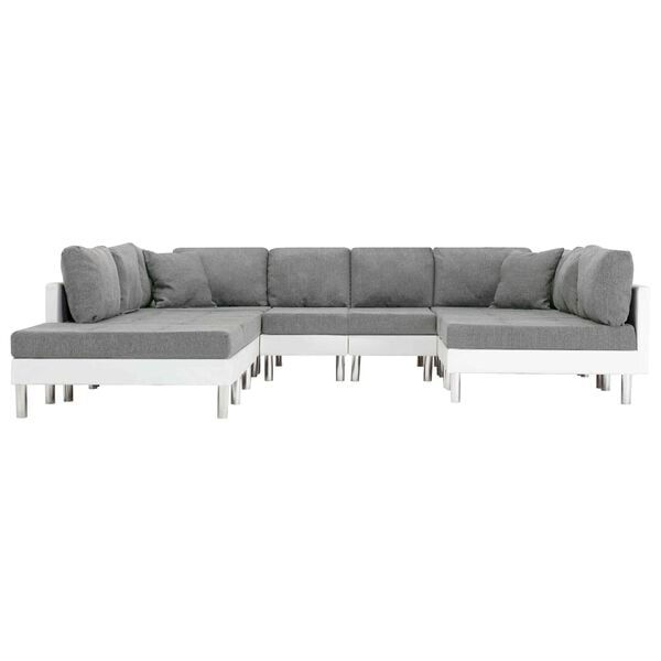 vidaXL Sofa Wei&szlig; Kunstleder