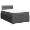 vidaXL Boxspringbett mit Matratze Dunkelgrau 120x200 cm Stoff