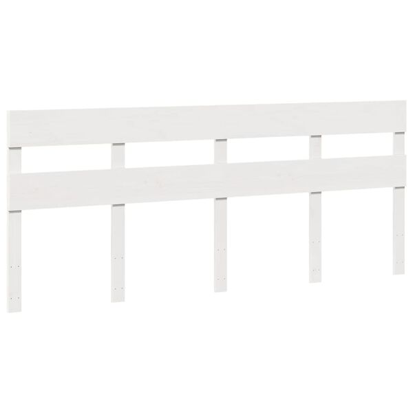 vidaXL Massivholzbett ohne Matratze Wei&szlig; 200x200 cm Kiefernholz