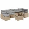 vidaXL Gartensofa-set 8 stk. Beige und Hellgrau Poly-Rattan