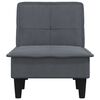 vidaXL Chaiselongue Dunkelgrau Samt