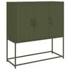 vidaXL Sideboard Olivgr&uuml;n 100,5x39x107 cm Stahl