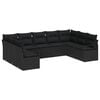 vidaXL Gartensofa-set 9 Stk. Schwarz Poly-Rattan