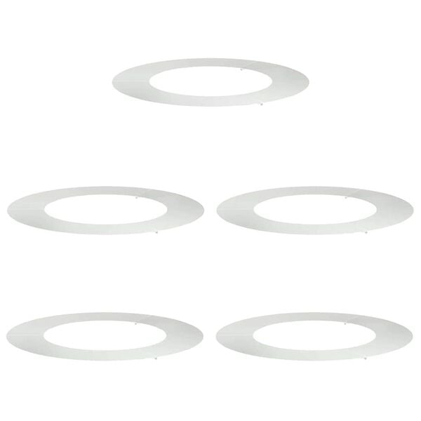 vidaXL geeignet f&uuml;r flache Baumringe 5 pcs Silber &Oslash;50 / 80 cm