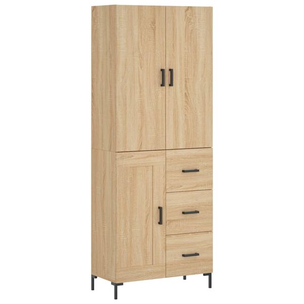vidaXL Highboard Sonoma-Eiche 69,5x34x180 cm Holzwerkstoff