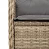vidaXL Gartensessel mit Kissen 2 Stk. Verstellbar Beige Poly Rattan