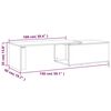 vidaXL Couchtisch Grau Sonoma 150x50x35 cm Holzwerkstoff