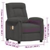 vidaXL Massagesessel Elektrisch Dunkelgrau Mikrofasergewebe