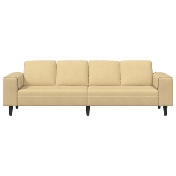 vidaXL Stoffsofa mit Kissen Grau-Grün 208 cm Cordstoff