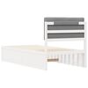 vidaXL Bettgestell mit gepolstertem Kopfteil Hellgrau 90 x 200 cm
