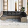 vidaXL Gartensofa-set 8 pcs Grau Poly-Rattan