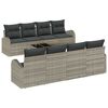 vidaXL Gartensofa-set 9 pcs Hellgrau und Dunkelgrau Poly-Rattan