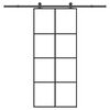 vidaXL Schiebetür mit Beschlag 90x205 cm ESG-Glas & Aluminium