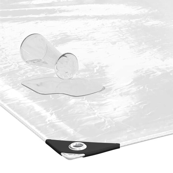 vidaXL Transparente Plane mit &Ouml;sen 4x5 m PVC