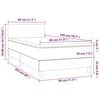 vidaXL Boxspringbett mit Matratze & LED Dunkelbraun 80x200 cm Stoff