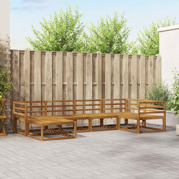 vidaXL Outdoor-Sofagarnitur 6 pcs Natur Massivholz Akazie