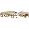 vidaXL Outdoor-Sofagarnitur mit Kissen 8 pcs Natur und Beige