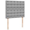 vidaXL Boxspringbett mit Matratze Hellgrau 120x190 cm Stoff