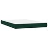 vidaXL Boxspringbett mit Matratze Dunkelgr&uuml;n 160x210 cm Samt