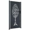 vidaXL Gartentor Anthrazit 100x175 cm Stahl Baum-Design