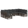 vidaXL Gartensofa-set 9 stk. Grau Poly-Rattan