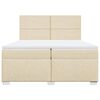 vidaXL Boxspringbett mit Matratze Creme 200x200 cm Stoff