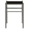 vidaXL Nachttisch Grau und Schwarz 42,5x33x44,5 cm Metall und Glas