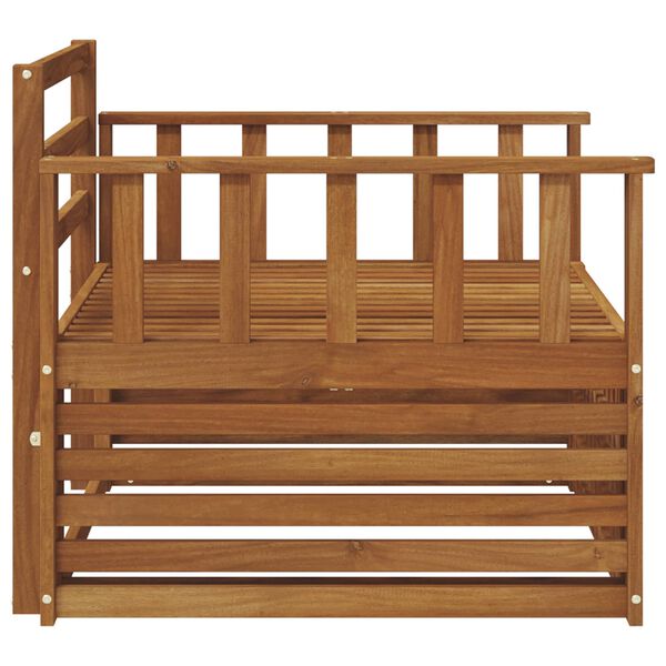 vidaXL 2 St&uuml;ck Sofa mit Armlehnen Massivholz Akazie Natur