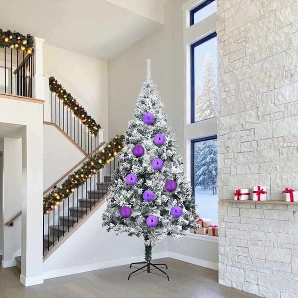 vidaXL Weihnachtsbaumschmuck Set XXL 4 pcs Lila Kunststoff